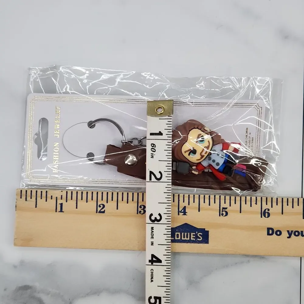 NEW Marvel Avengers Thor Superhero Figure Keychain & Strap Bag Charm PVC keyring